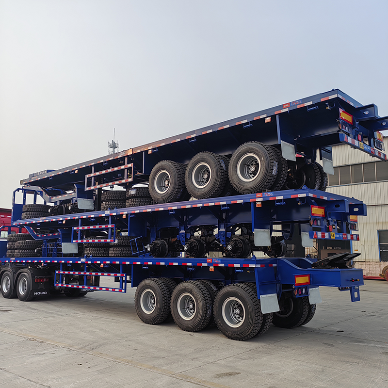 Flatbed Deck Truck Container Delivery Semi Trailer Tractor.png