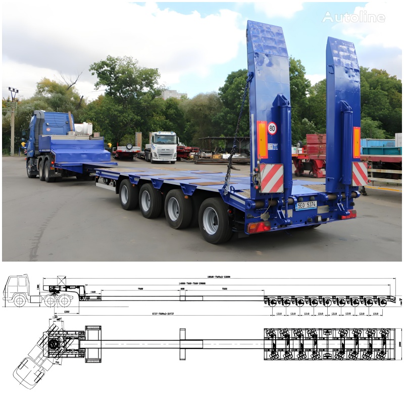 Lowboy Semi Trailer Lowboy Semi Trailer