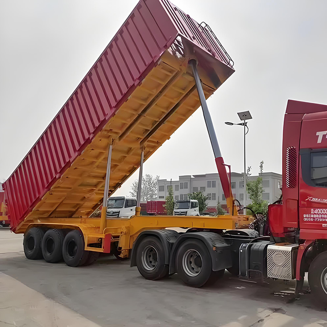 Rectangular End Dump Tipper Semi Trailer
