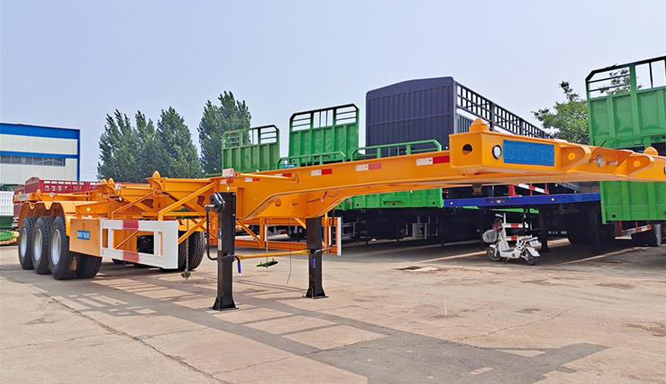 2 Axle Skeleton Container Trailer for Philippines Client