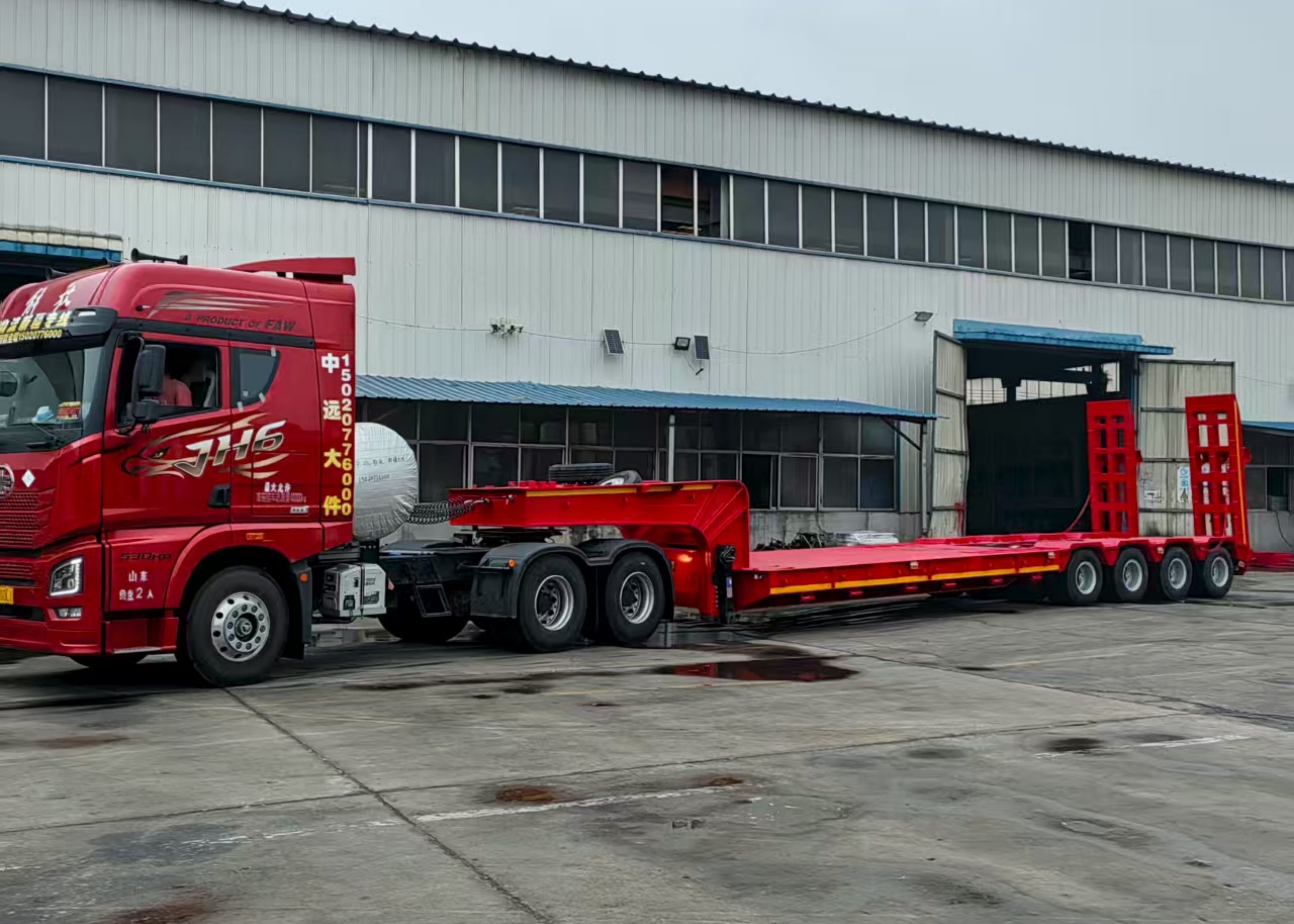 4 Axle Lowbed Trailer For Sale To Angola