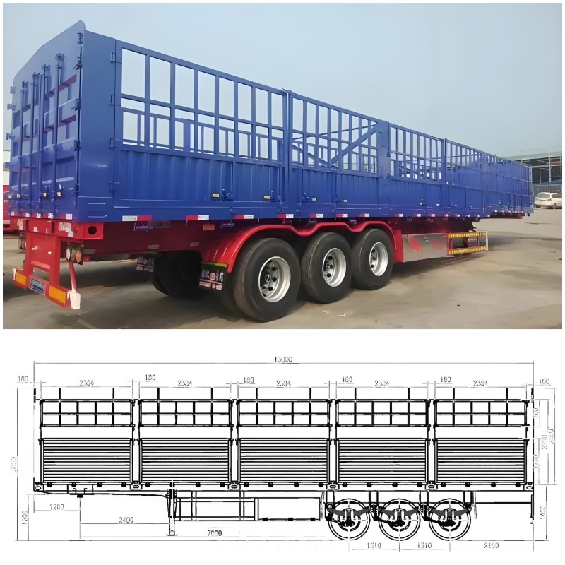 Livestock Transport Fence Stake Semi Trailer Livestock Transport Fence Stake Semi Trailer