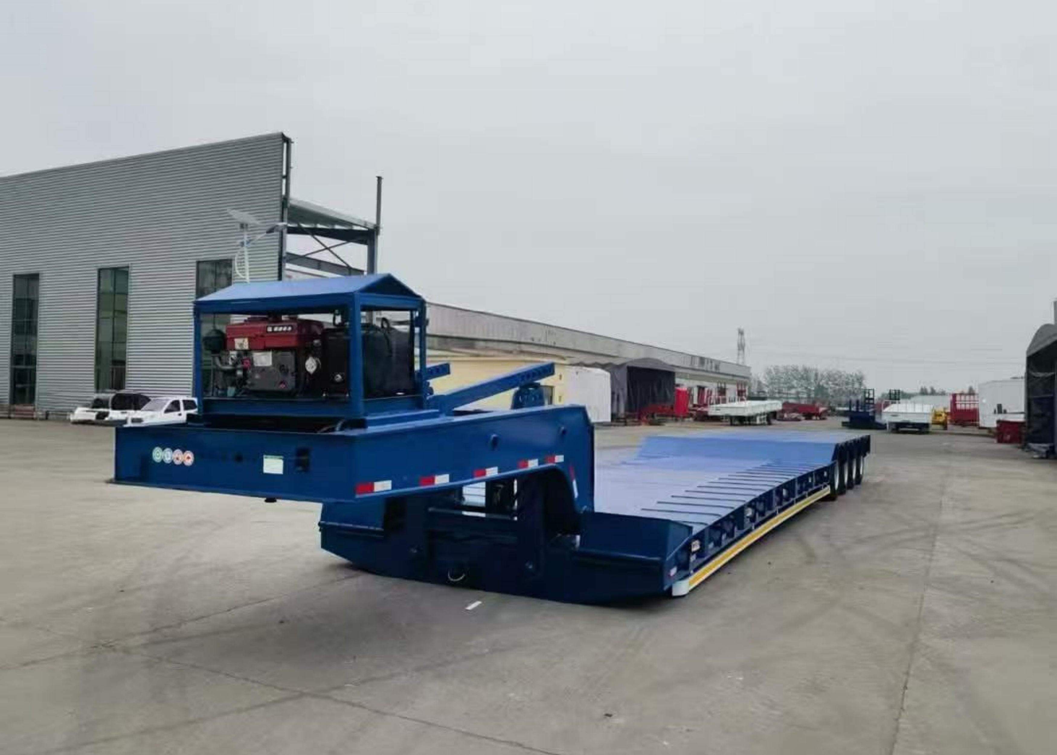 100 Ton Detachable Gooseneck Lowbed Trailer For Sale To Gambia