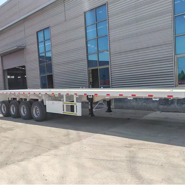 Tri Axles 20ft 40ft Flatbed Container Semi Trailer