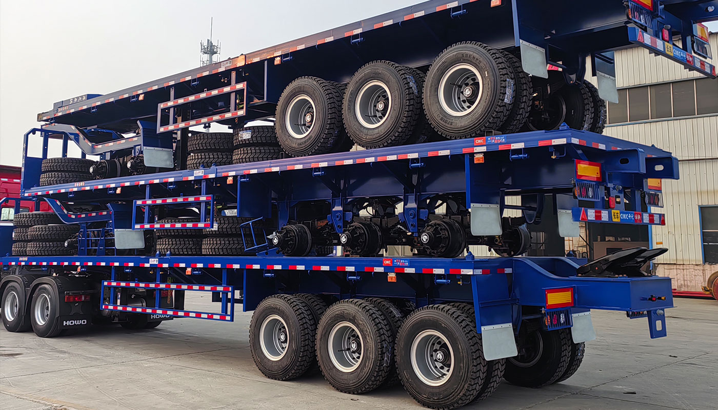 3 Axle Flatbed Semi Trailer For Kenya Client