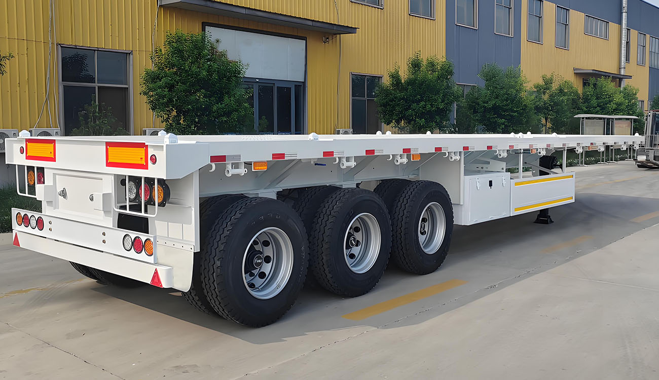 Tri Axle 40 Ft Flatbed Trailer for Sale To Costa Rica