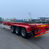 3 Axle 40FT Container Skeletal Truck Semi Trailer